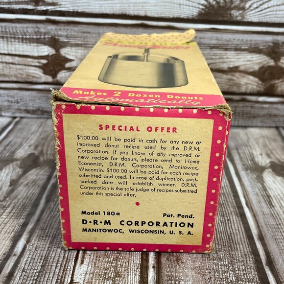 Vintage Aluminum Donut Master Maker Original Box Model 180a DRM Corp USA - Picture 5 of 9